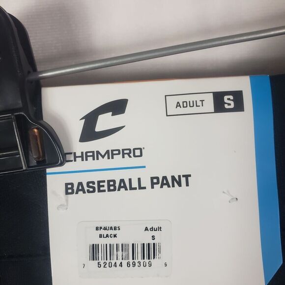 Champro Baseball Pants Mens Adult Small Black MVP Open Bottom Relaxed Fit - Picture 7 of 11